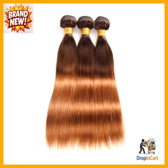 Straight Human Hair Bundles Double Weft Brazilian Virgin Hair Weave